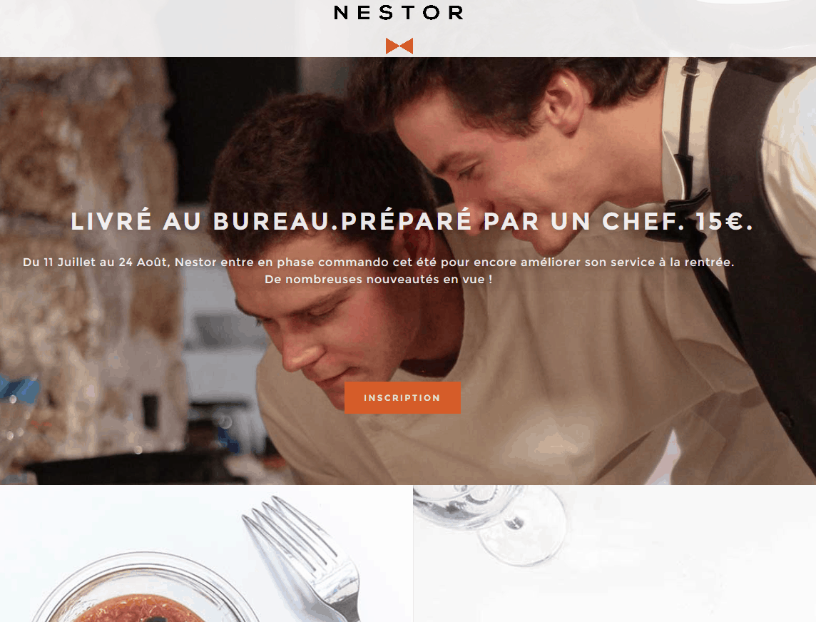 Nestor - Livraison de plats préparés par des Chefs